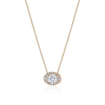 17"" Horizontal Oval Bloom Diamond Necklace
