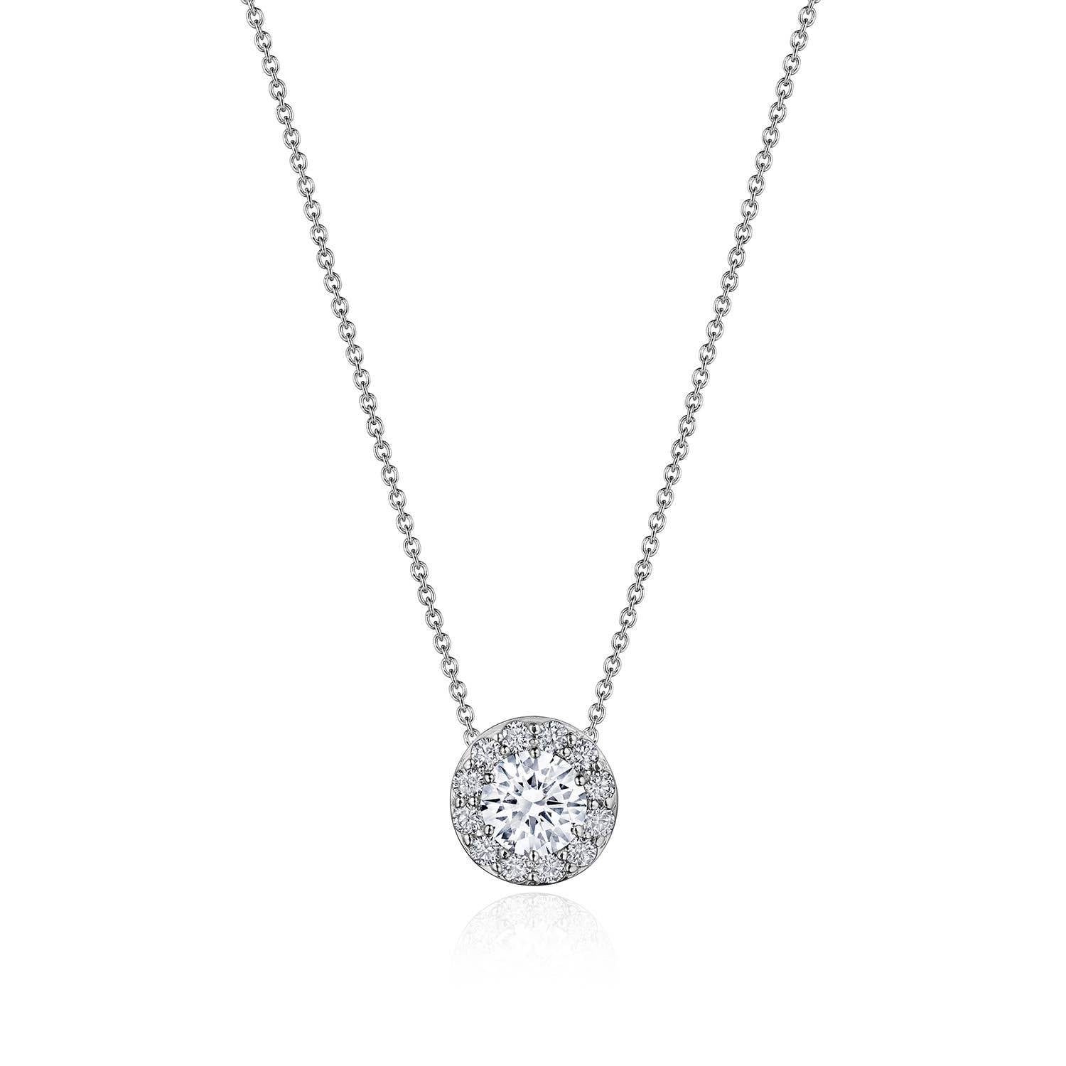 17"" Single Bloom Diamond Necklace