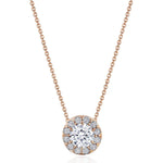 17"" Single Bloom Diamond Necklace