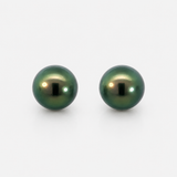 14K Yellow Gold Stud Pearl Earrings