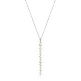 14K White Gold Akoya Pearl Necklace