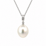 14K White Gold White South Sea Pearl Necklace