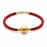18K Yellow Gold Bangle Pearl Bracelet