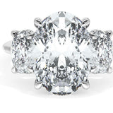 Platinum 3 Stone Semi Mount Engagement Ring