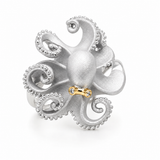 Sterling Silver 0.01 ctw Free Form Diamond Women's Ring
