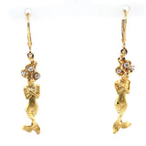 Steven Douglas "Modest Mermaid" Leverback Earrings with Diamonds