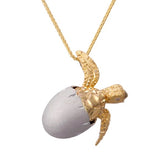 14K Two Tone 0.02 ctw Turtle Hatchling Diamond Pendant/Charm