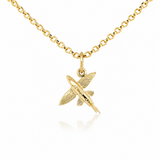 14K Yellow Gold Flying Fish Pendant/Charm