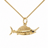 14K Yellow Gold Sailfish Pendant/Charm