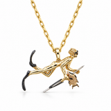 14K Two Tone Free Diver Pendant/Charm