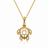 14K Yellow Gold Turtle Pendant/Charm