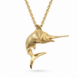 14K Yellow Gold Marlin Pendant/Charm