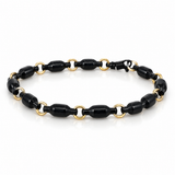 18K Yellow Gold And Titanium Bracelet