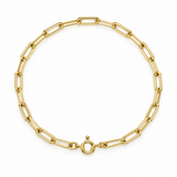 14K Yellow Gold Paperclip Bracelet