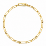 18K Yellow Gold Paperclip Bracelet
