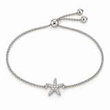 14K White Gold Bolo Bracelet