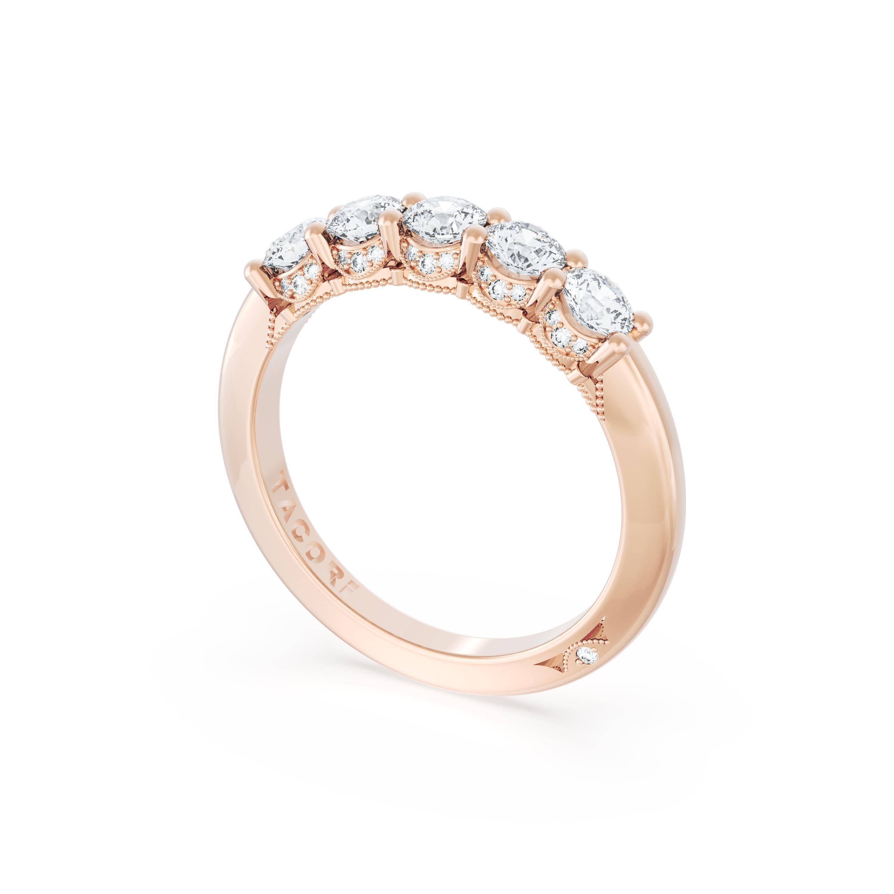 Round Cut Diamond Eternity Band in 18kt Rose Gold