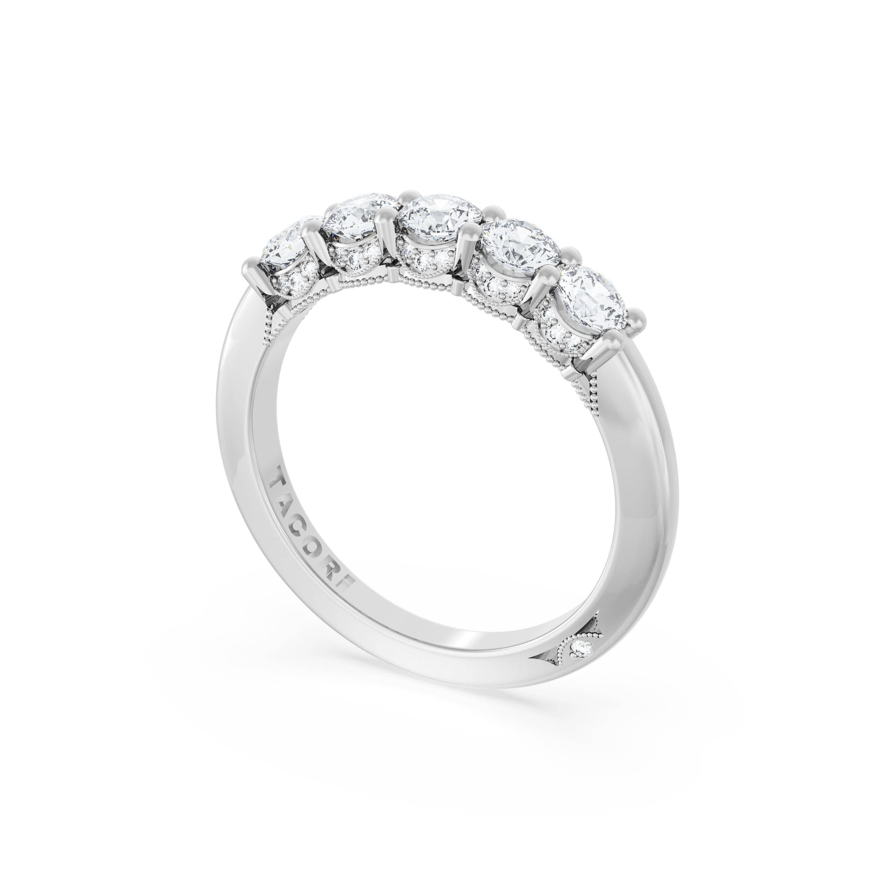 Round Cut Diamond Eternity Band in Platinum