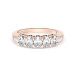 Oval Cut Diamond Eternity Band in 18kt Rose Gold