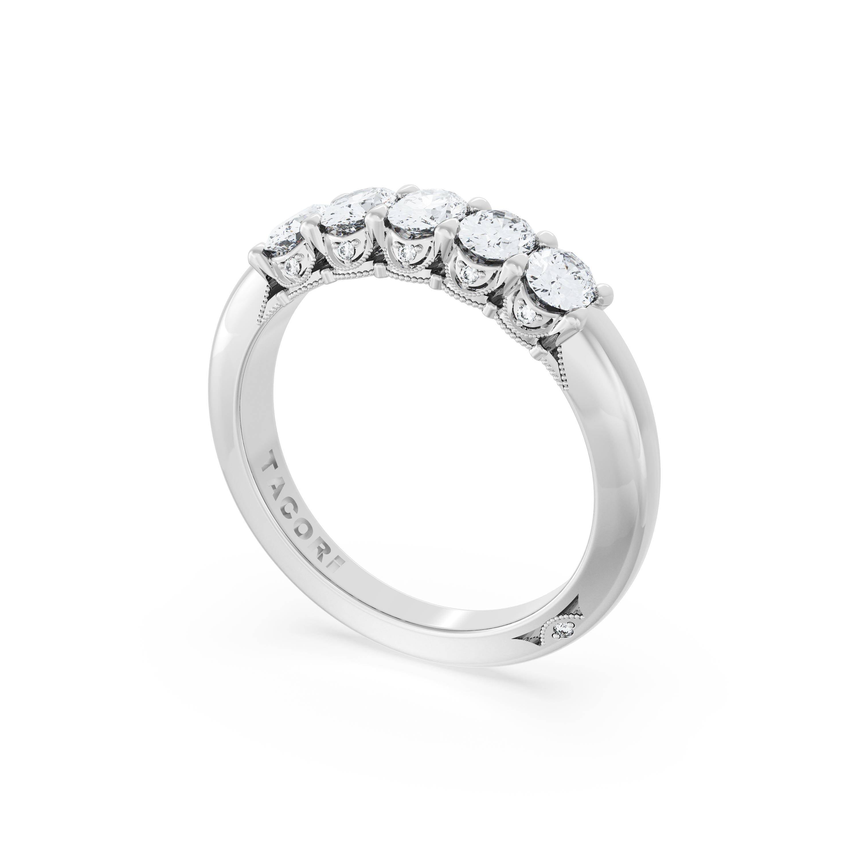 Oval Cut Diamond Eternity Band in 18kt White Gold