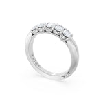 Oval Cut Diamond Eternity Band in Platinum