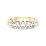 Oval Cut Diamond Eternity Band in 18kt Yellow Gold