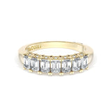 Emerald Cut Diamond Eternity Band in 18kt Yellow Gold