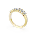 Emerald Cut Diamond Eternity Band in 18kt Yellow Gold
