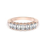 Emerald Cut Diamond Eternity Band in 18kt Rose Gold