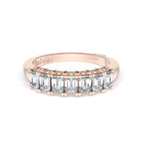 Emerald Cut Diamond Eternity Band in 18kt Rose Gold