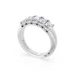 Emerald Cut Diamond Eternity Band in Platinum