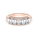 Emerald Cut Diamond Eternity Band in 18kt Rose Gold