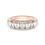 Emerald Cut Diamond Eternity Band in 18kt Rose Gold