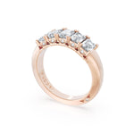 Emerald Cut Diamond Eternity Band in 18kt Rose Gold