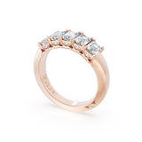Emerald Cut Diamond Eternity Band in 18kt Rose Gold