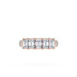 Emerald Cut Diamond Eternity Band in 18kt Rose Gold