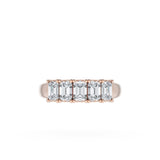 Emerald Cut Diamond Eternity Band in 18kt Rose Gold