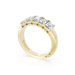 Emerald Cut Diamond Eternity Band in 18kt Yellow Gold