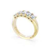 Emerald Cut Diamond Eternity Band in 18kt Yellow Gold