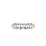 Emerald Cut Diamond Eternity Band in 18kt Yellow Gold