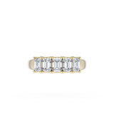 Emerald Cut Diamond Eternity Band in 18kt Yellow Gold