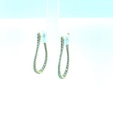Diamond Horseshoe Hoop Earrings