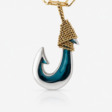 14K/Silver Hawaiian Hook Pendant