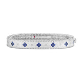18K White Gold Bangle 0.48ctw Sapphire Bracelet