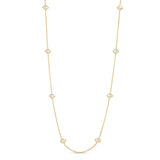 18K Yellow Gold Curb 7.00ctw Mother of Pearl Necklace