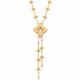 18K Yellow Gold 0.04 ctw Lariat Diamond Necklace