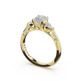 Oval 3-Stone Engagement Ring