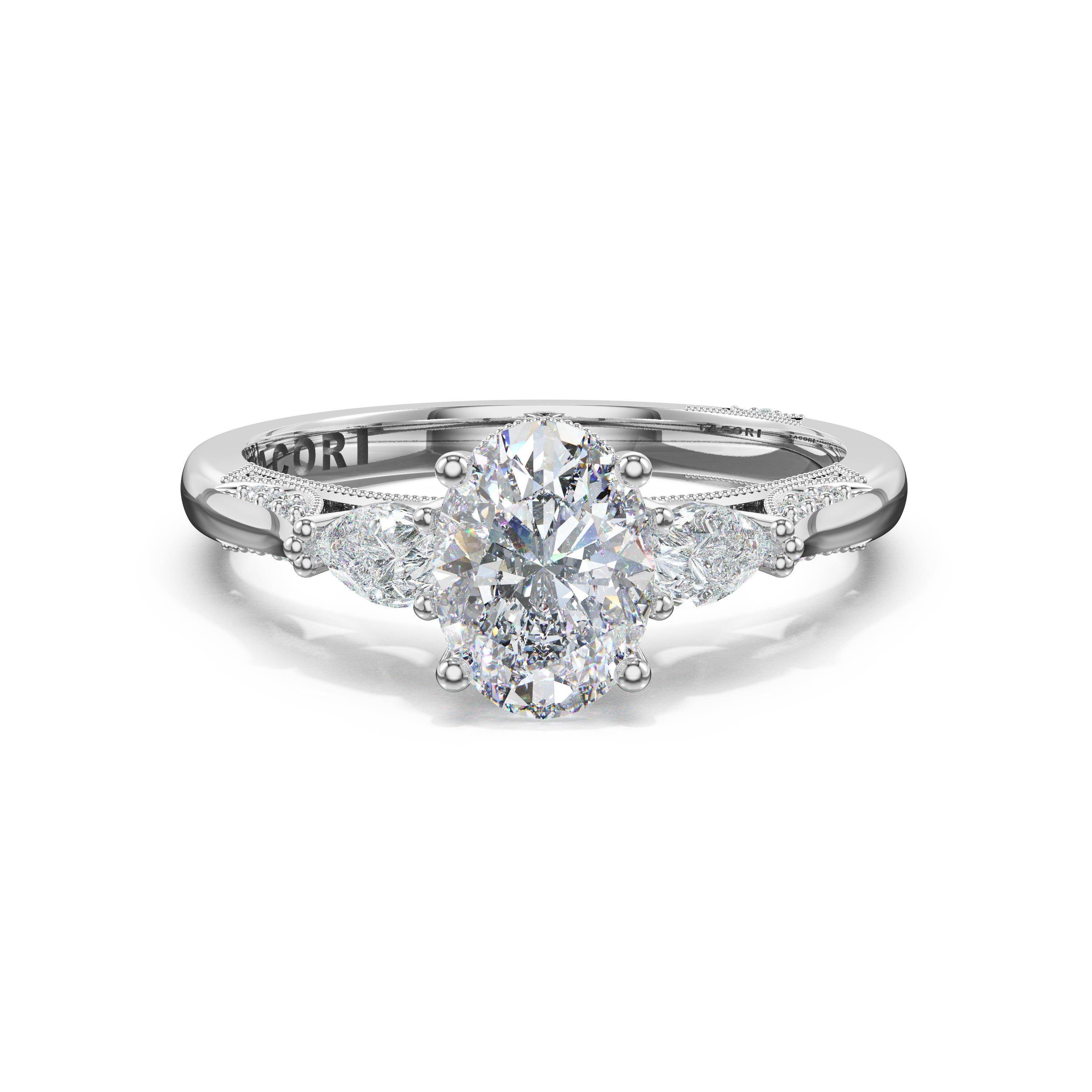 Oval 3-Stone Engagement Ring