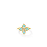 18K Yellow Gold 0.08 ctw Nature Inspired Diamond Women's Ring