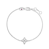 18K White Gold 0.13 ctw Curb Diamond Bracelet